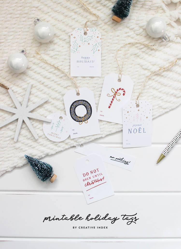 2016 free printable holiday gift tags - creative index blog